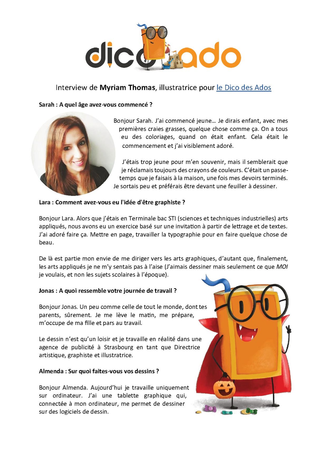 interview de Myriam Thomas